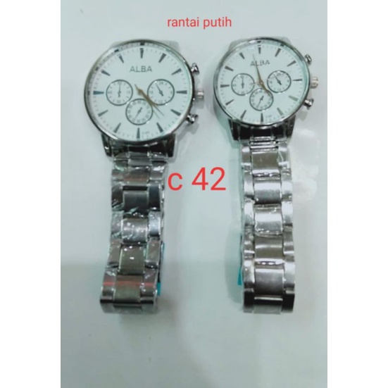 c41/c42 jam tangan wanita stainless couplelan