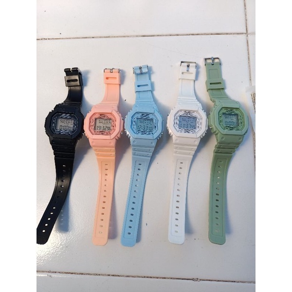 Jam Tangan Wanita Digital Sport Rubber 176 w