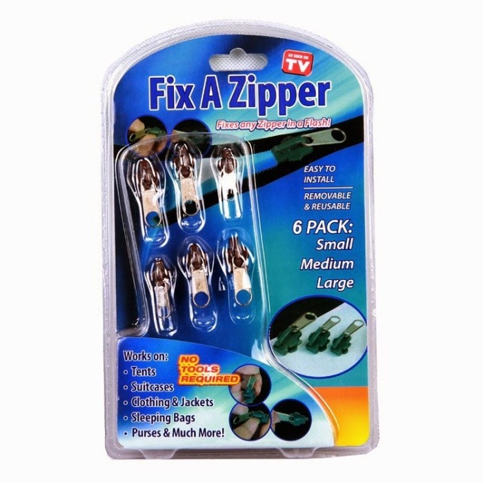 Kepala Resleting Pengganti Zipper Replacement Repair Kit 6 in 1