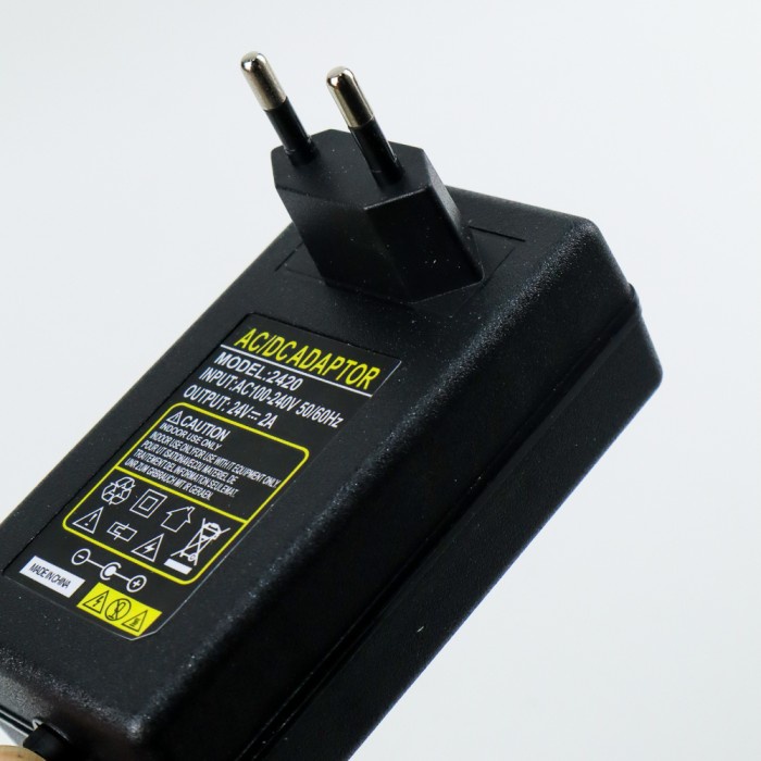 Power Adaptor LED Strip Pengubah Arus Listrik AC to DC 24V 2A - 2420-EU - Black