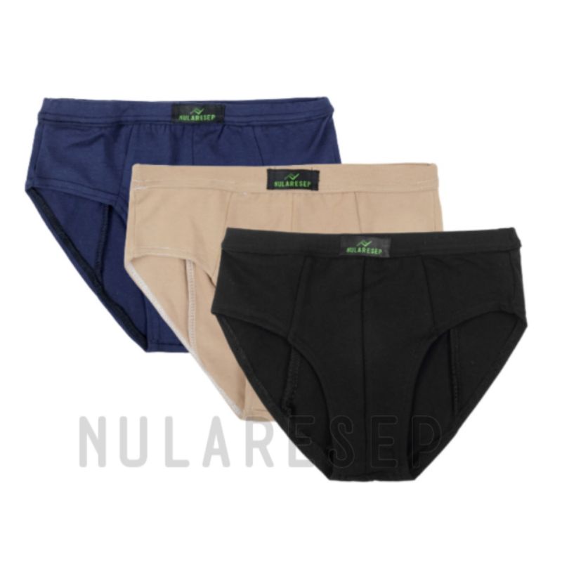 Nularesep Celana dalam pria Segitiga isi 3pcs