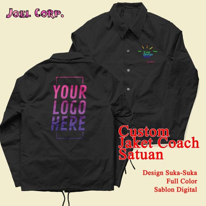 Jaket Coach Design Custom Premium - Jaket Windbreaker Custom - Jaket