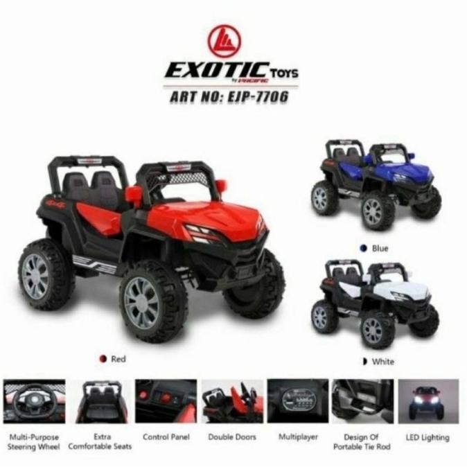 Sale Terbaru  Mainan Mobil Aki Anak Jeep Exotic Ejp 7706 Ejp-7706 Adrianameka