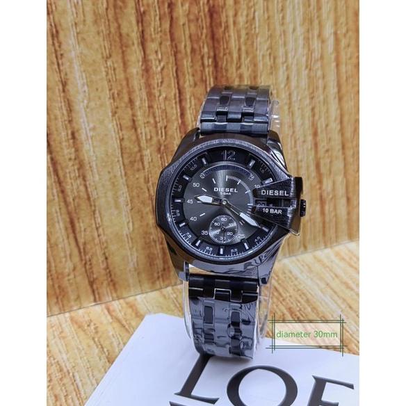 Jam Tangan Pria Analog Diesel Detik Bawah Tangal Aktif Rantai Free Boks