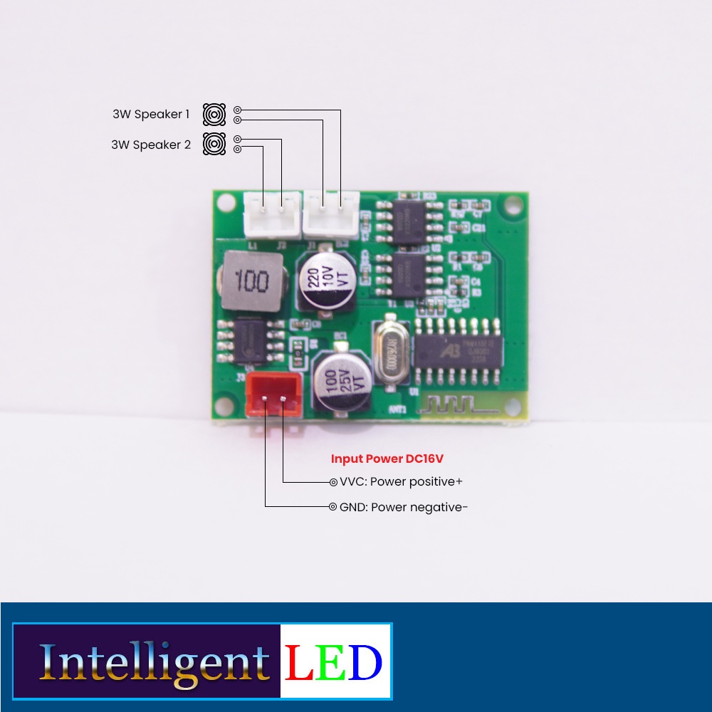 MP3 Bluetooth Modul Power Amplifier Stereo 2x3W Board Car Audio 7V-16V