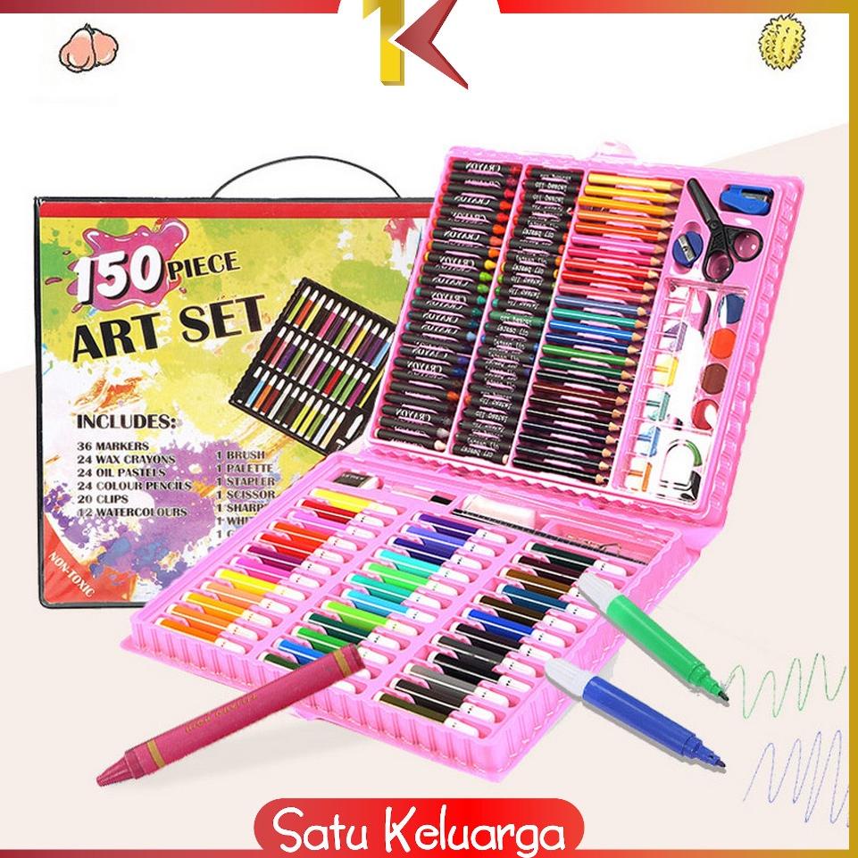 

[NEW PRODUCT !!] SK-A28 Crayon Set Pensil Warna Isi 150PCS / Alat Tulis Colouring Book / Peralatan Gambar Lukis Mewarnai Anak [KODE 7]