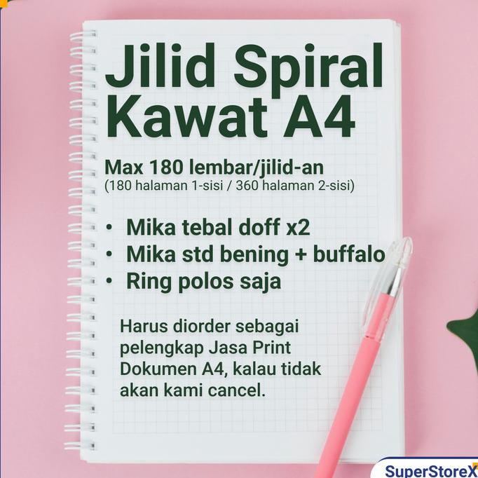 

Jasa Jilid Spiral Kawat Dokumen A4 - Ready Stock