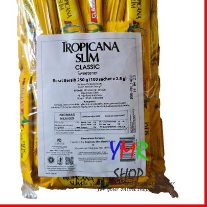 

Discount ✔️ Gula Tropicana Slim Classic Stick Sweetener 100 Sachet