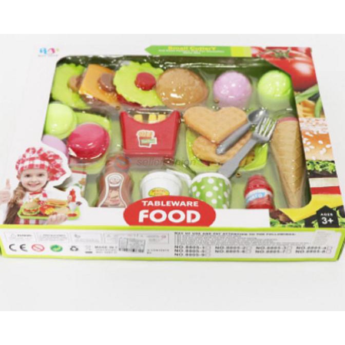 PROMO TABLEWARE FOOD | MAINAN FAST FOOD | BURGER BURGERAN ANAK | MAINAN MCD TERMURAH