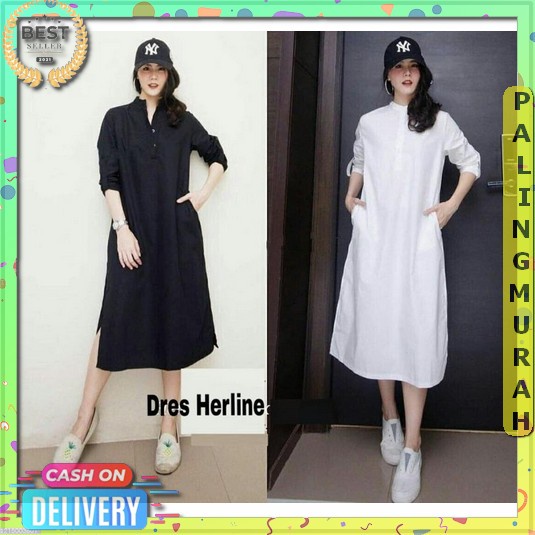 Bayar Di Tempat Fashion Wanita Atasan Mini Pendek Panjang Korean Style Cantik Dress Rajut Wanita Ter