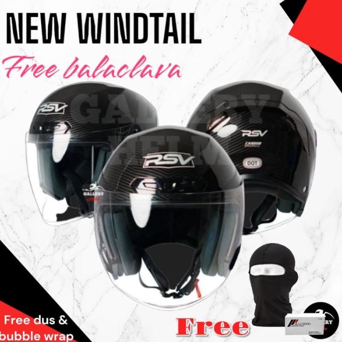 RSV WINDTAIL CARBON | HELM RSV NEW HALF FACE