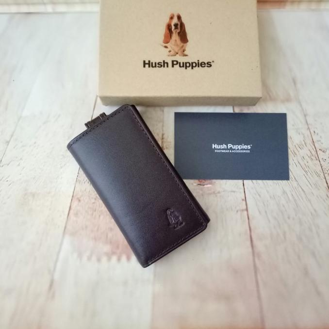 Dompet STNK Gantungan Kunci Mobil / Motor Hush Puppies 100% Kulit Asli