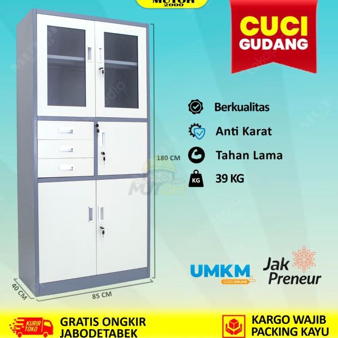 

Terbaik Lemari Arsip Lemari Besi Filling Cabinet - Kom 2 Pintu 3 Laci 1 Safety Original
