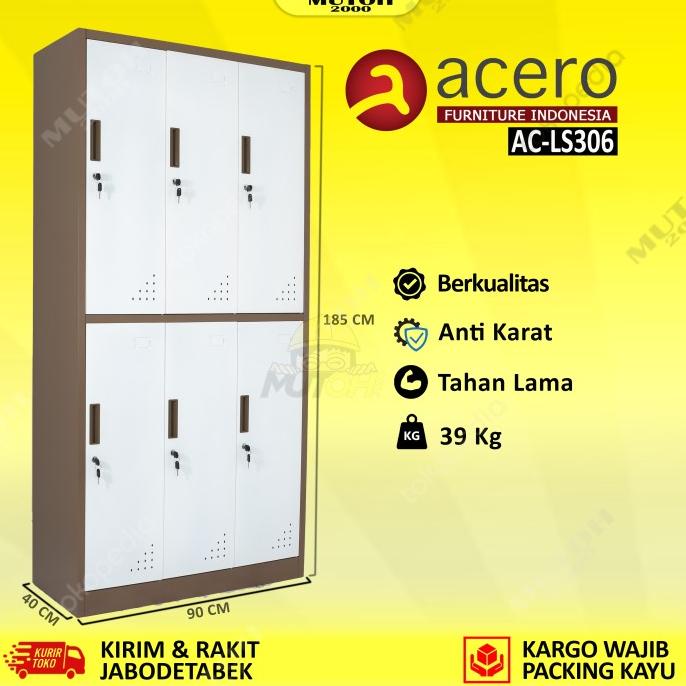 

Best Seller Acero Ac-Ls306+ Locker Besi 6 Pintu Loker Besi 6 Pintu Pengiriman Cepat