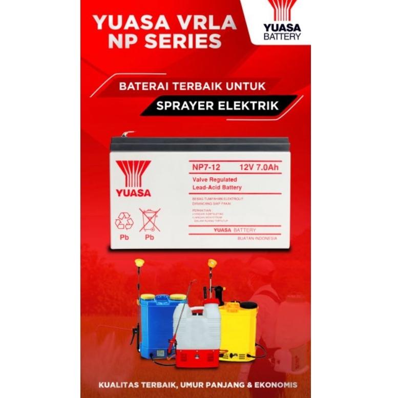 Terlaku... Yuasa NP7-12, Batery Yuasa 12Vdc/7Ah