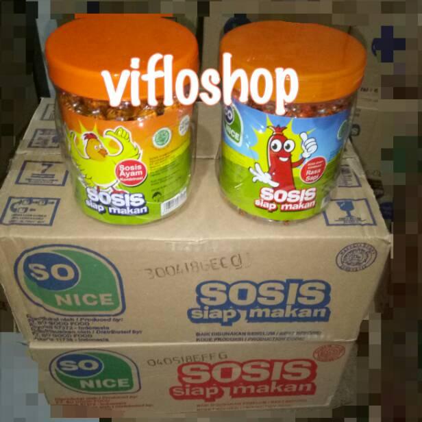 

Terbaru 3.3 Kardusan & Eceran Sosis So Nice Siap Makan (Ayam / Sapi) Toples 24 pcs