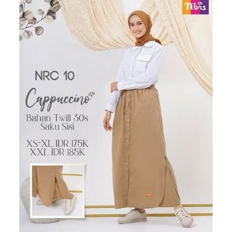 ROK CELANA Wanita Muslimah Rocella Katun Polos Rocela NRC 10 Nibras