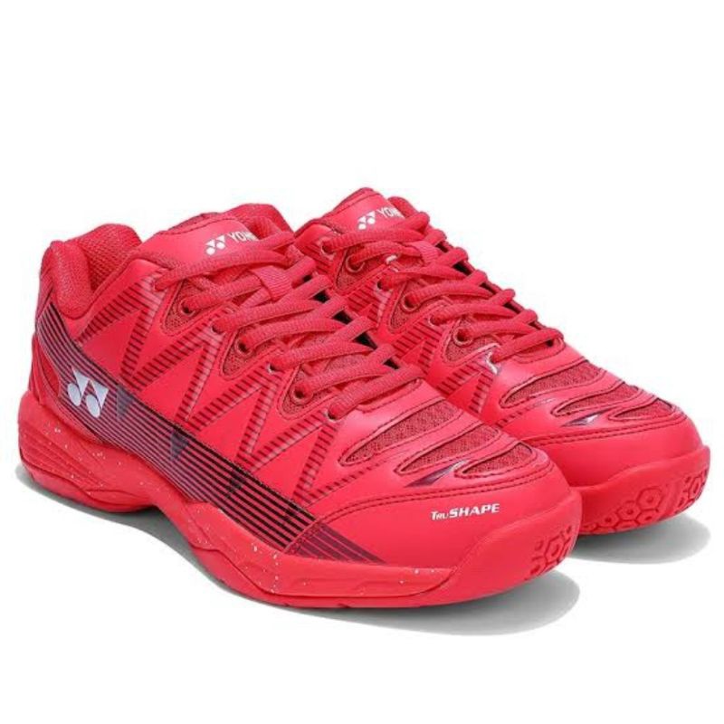 Sepatu badminton yonex dominant red black