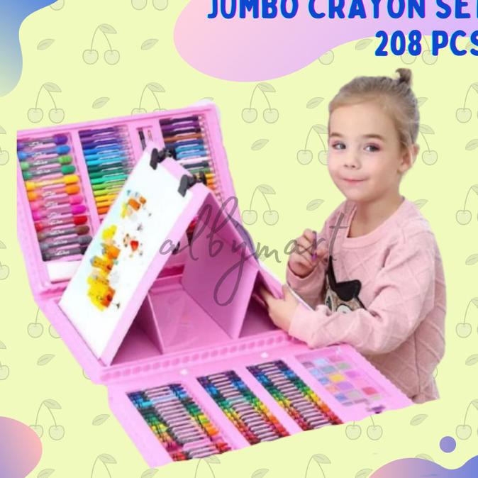 

Crayon Anak Set Isi 208 Pcs Pensil Warna Alat Lukis Set Crayon Set