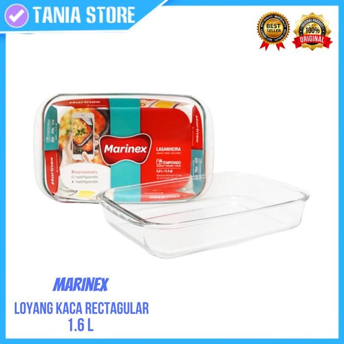 Terlaris Loyang Kaca Pyrex 1.6 L Tahan Panas Oven Marinex Persegi Panjang 29 Cm