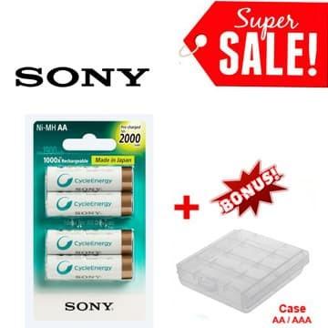 Terlaris Koba Sony Battery Rechargeable Batteries Aa 4Pcs + Case Box