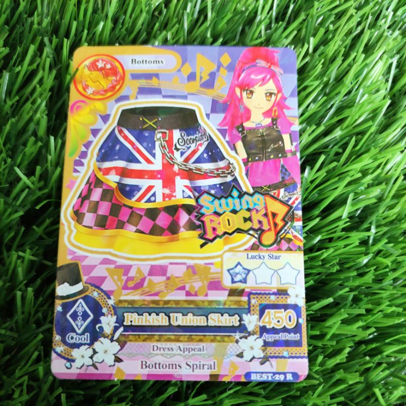 kartu aikatsu non ori pinkish union skirt