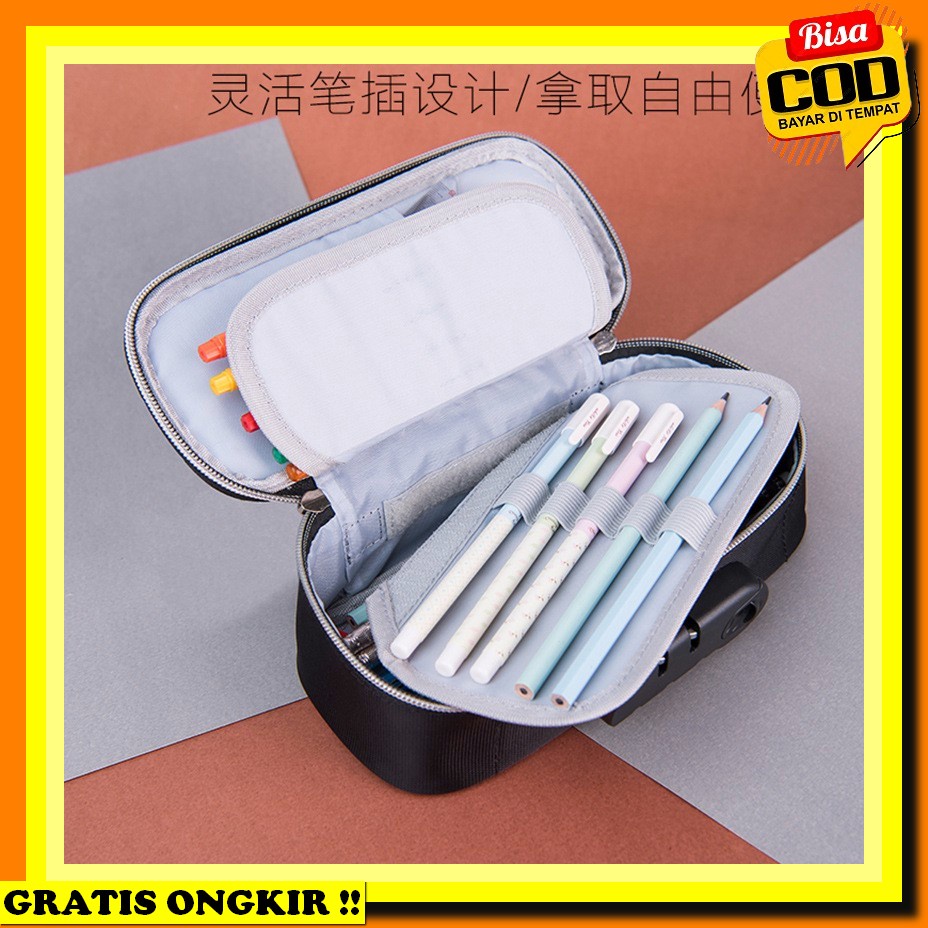 

Tempat Pensil Kotak Pensil Anak Perempuan Cewek Waterproof Kapasitas Besar Kotak Pencil Dengan Kunci Kombinasi Mb967