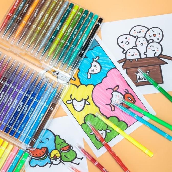 

Deli felt Pen Lembut,48 Warna ,Mudah Dibersihkan Dengan Air 70687