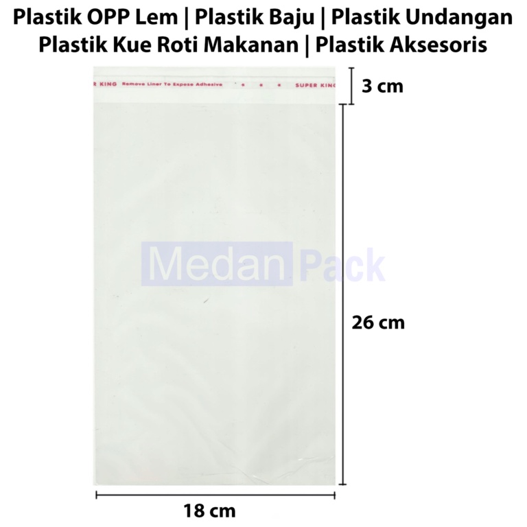 

Kantong Plastik Lem OPP 18 x 26 cm per 100 pcs