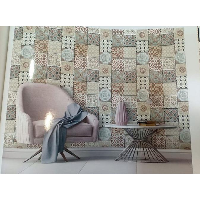 Wallpaper Dinding Motif Modern Vintage Ubin Keramik - Gi28