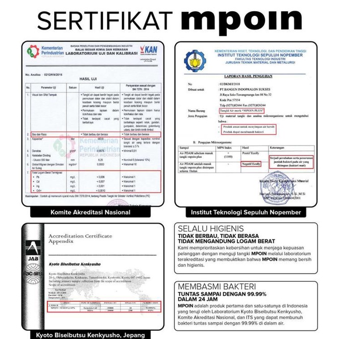 Tangki Tanam Mpoin Plus 800 U-Ground | Tangki Pendam | Ground Tank