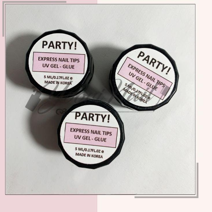 MALL PARTY Glue nail tips extension gel party halal 5ml extension nail glue gel murah