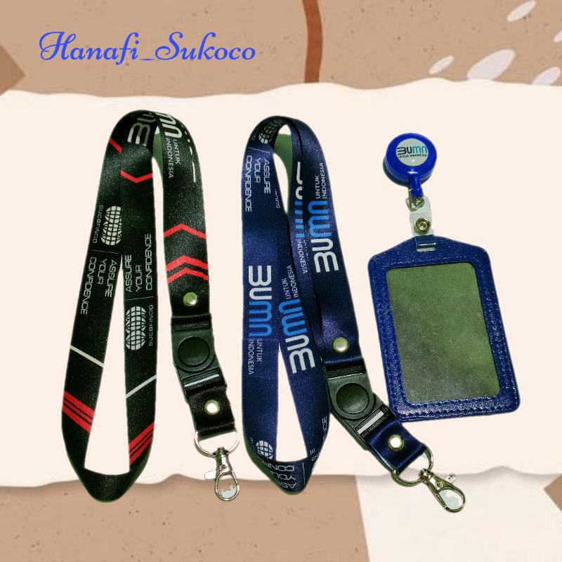 SUCOFINDO BUMN [READY STOK] Tali id card LANYARD printing satuan