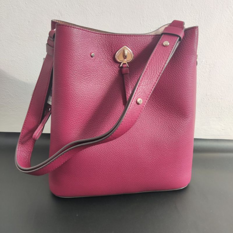 Ready tas kate spade marti bucket small / large blackberry Authentic branded termurah original best 