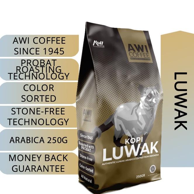 

Awi Coffee Luwak Arabica 250Gr Bubuk / Powder (Civet Coffee)