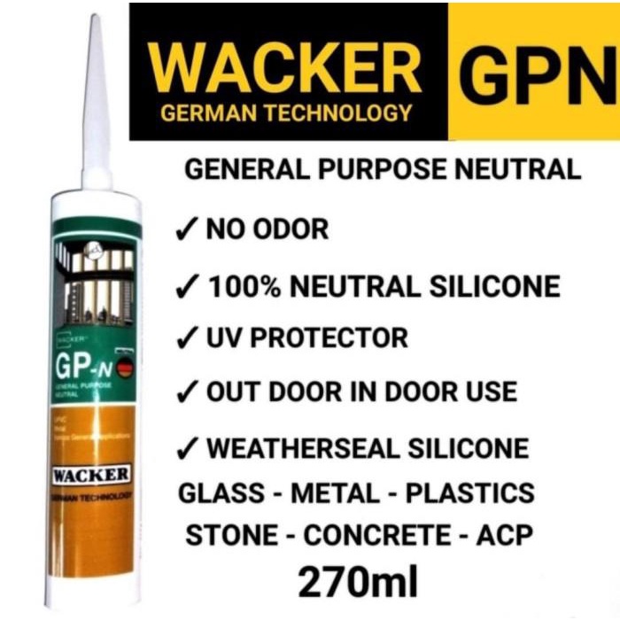 Terlaris Gpn Wacker Silicone Sealant 270Ml