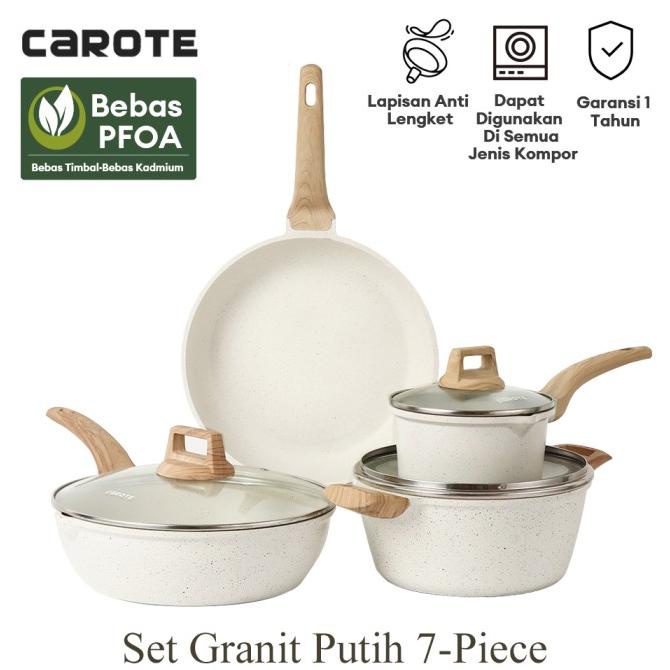 Carote Ice Cream 4PCS SET Panci dan Wajan Marble Anti Lengket