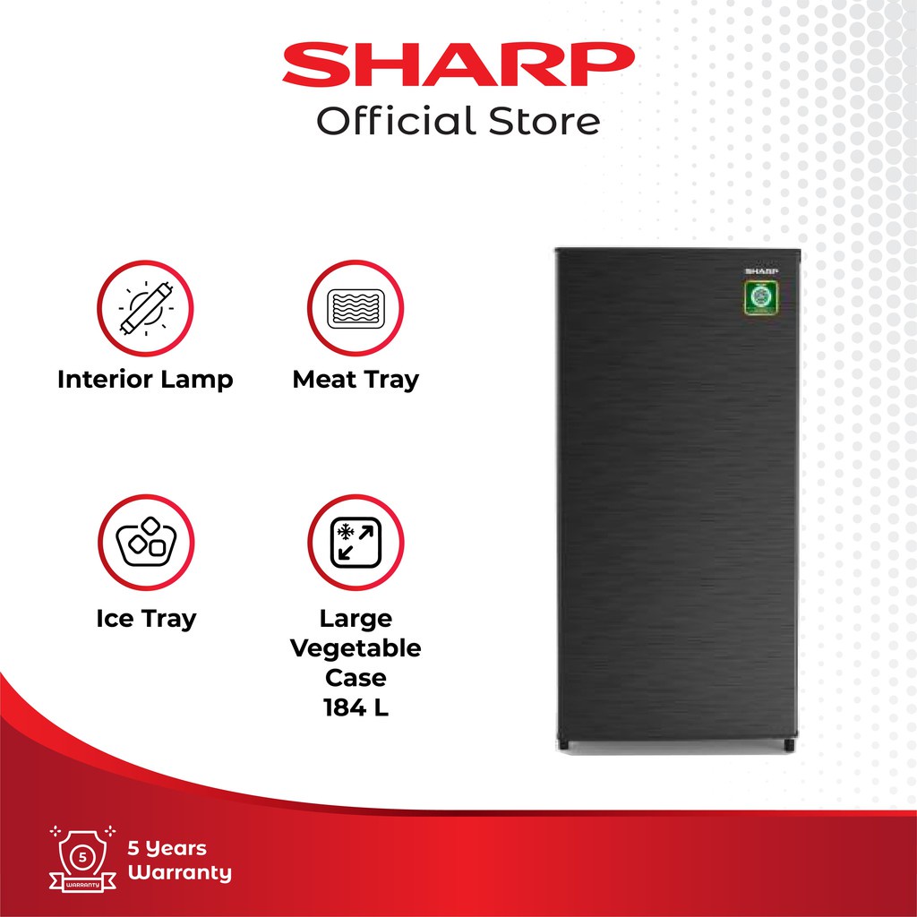 Sharp 1 Door KIREI Series SJ-N192N-HS SHARP OFFICIAL SHOP