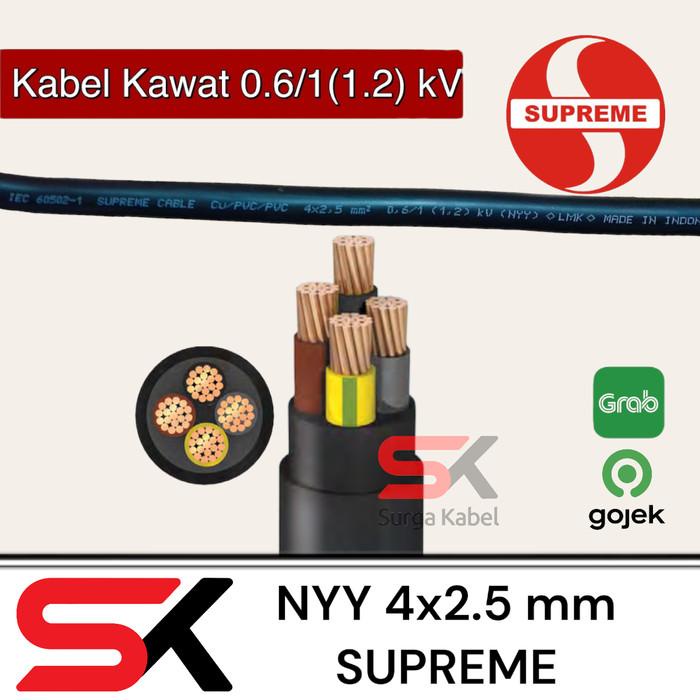 Terlaris Roller Nyy 4X6Mm Supreme/ Kabel Tufur 4 X 6Mm/ Kabel Kawat 4X6/ 4 X 6