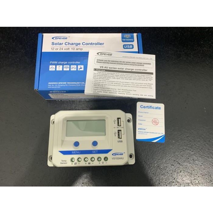 Terlaris Scc Epever Vs1024Au Pwm Scc Solar Controller 10A 12/24V Auto