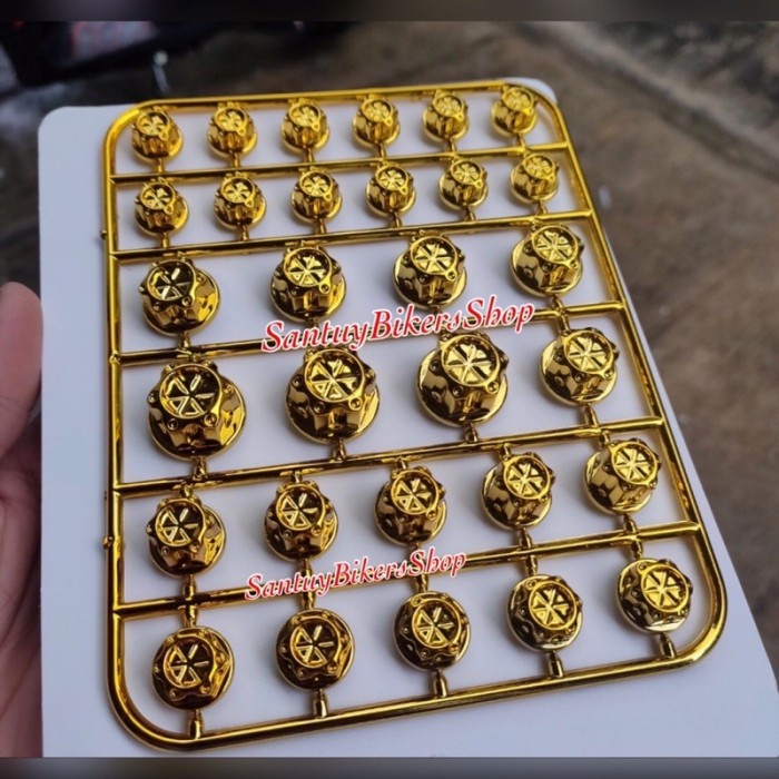 Tutup Baut L Gold Tutup Baut Variasi Motor Monel Baut Cover Baut Probo - Sedia Tutup Baut Spion Prob