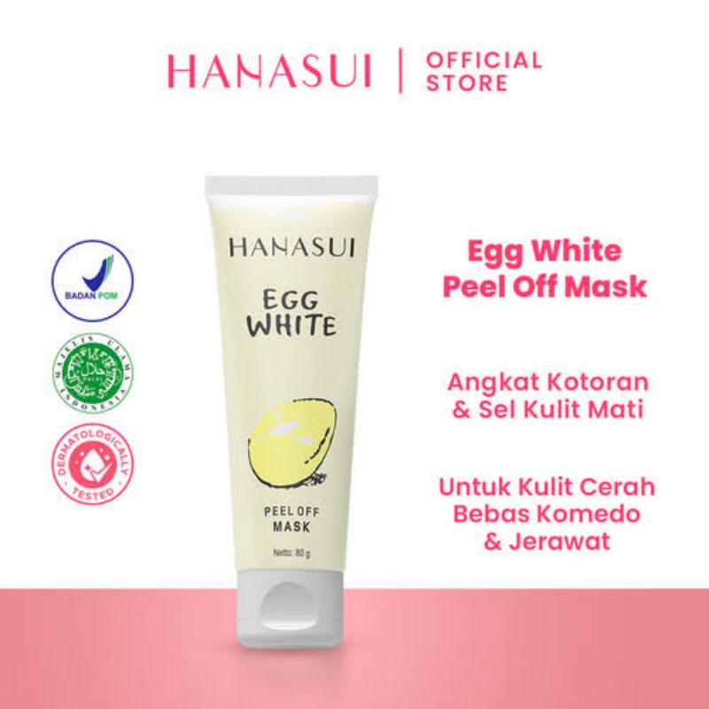 MASKER TELUR HANASUI / EGG WHITE PEEL OF MASK HANASUI