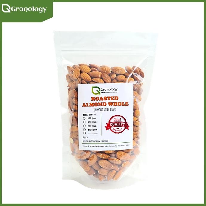 

Roasted Almond Whole / Almond Utuh Oven (500 gram) by Granology Non COD