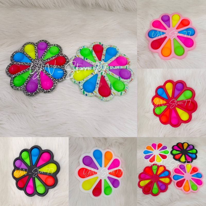 Mainan Fidget 8 Spinner Pop It Simpl Dimpl Push Toys Besar Penghilang Stress Viral