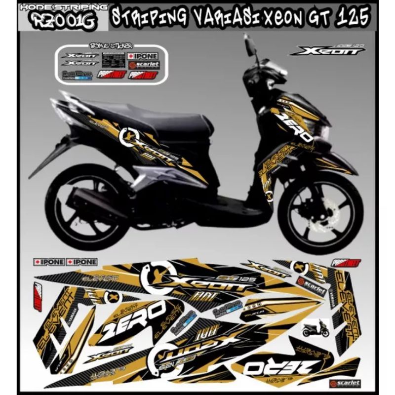 Bisa COD Stiker aksesoris xeon GT 125 striping variasi yamaha xeon Decal body motor xeon gt sticker 