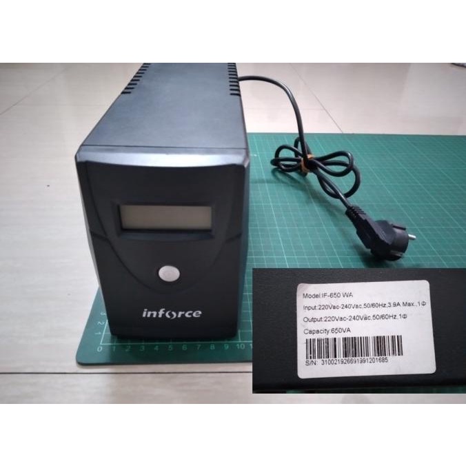 /////] UPS Inforce IF-650 WA Normal paket penjualan Tanpa Baterai