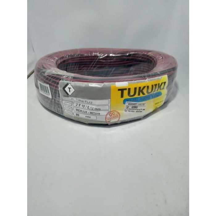 Terlaris Roller Roll Kabel Listrik Nyz 2X10 Serabut Merah Hitam 0.12Mm 0,12Mm 90 M 90M