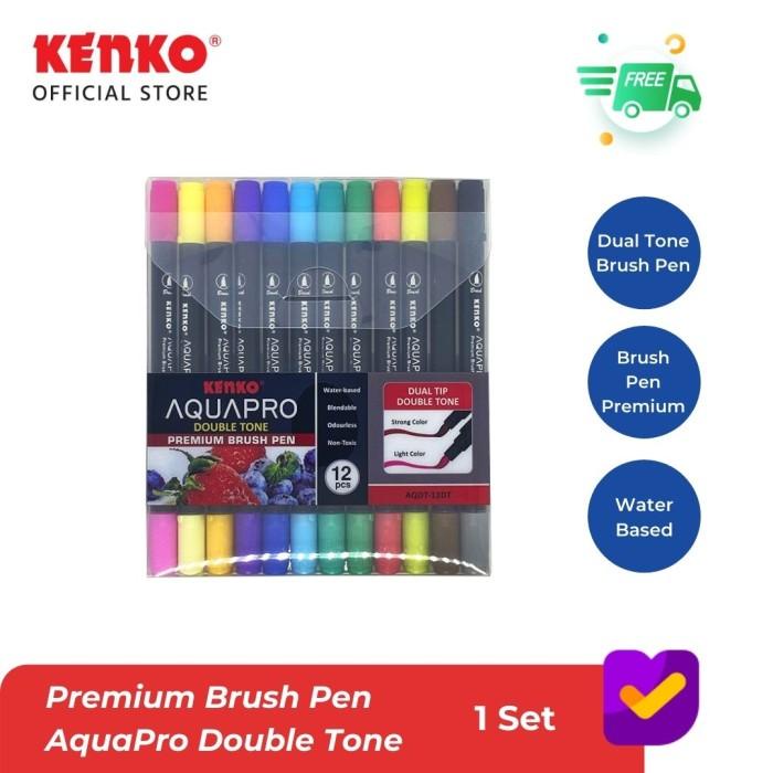 

Best Seller Kenko Brush Pen / Calligraphy Brush Pen Aquapro Double Tone