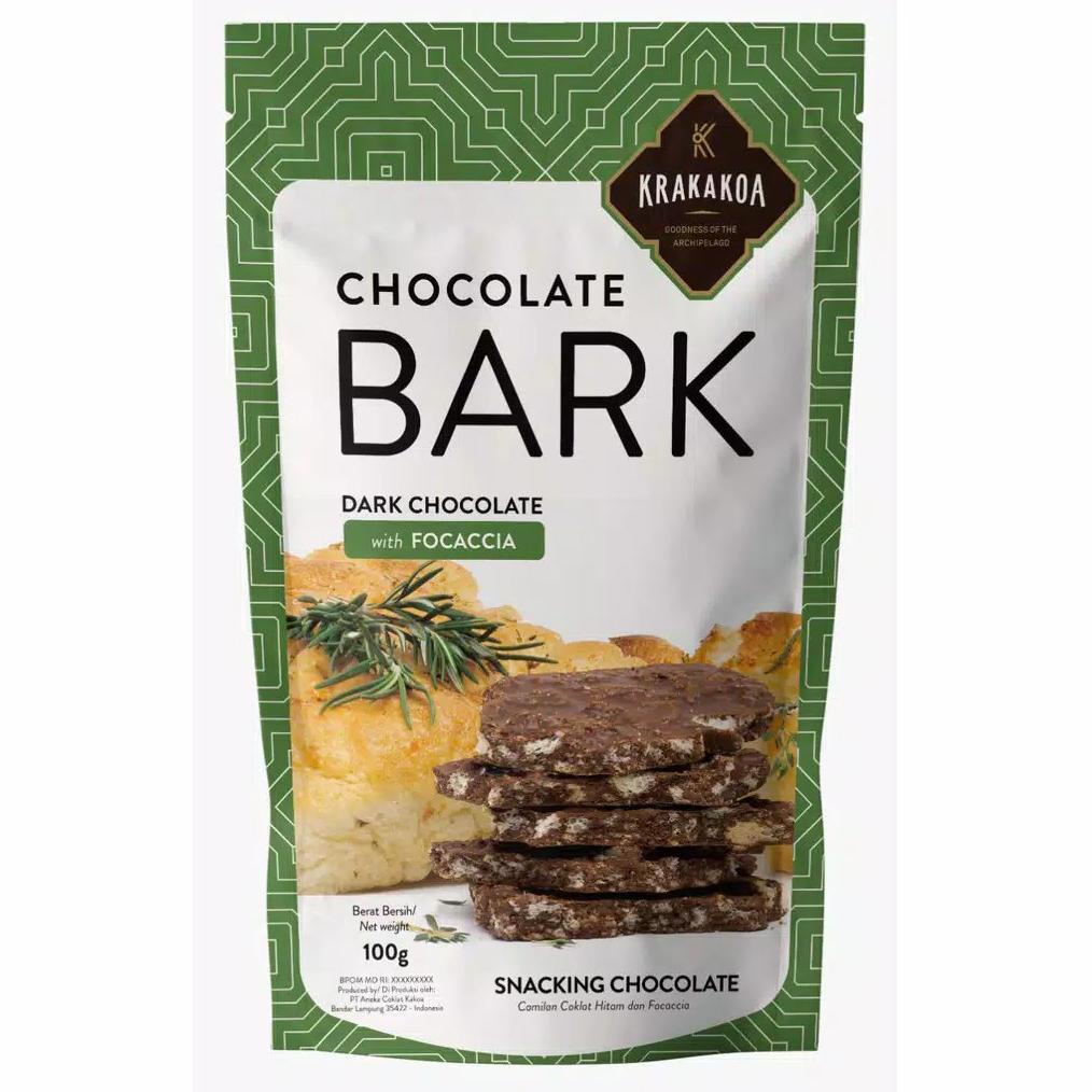 

Krakakoa BEAU Dark Chocolate Bark with FOCACCIA 100g | Snack Cokelat Best Seller