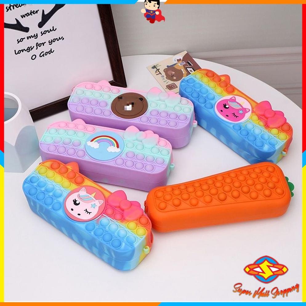 

SMS Kotak Pensil Pop It Rainbow Tempat Pensil Popit Karakter Macaroon Tempat Penyimpanan Alat Tulis Anak Warna Warni